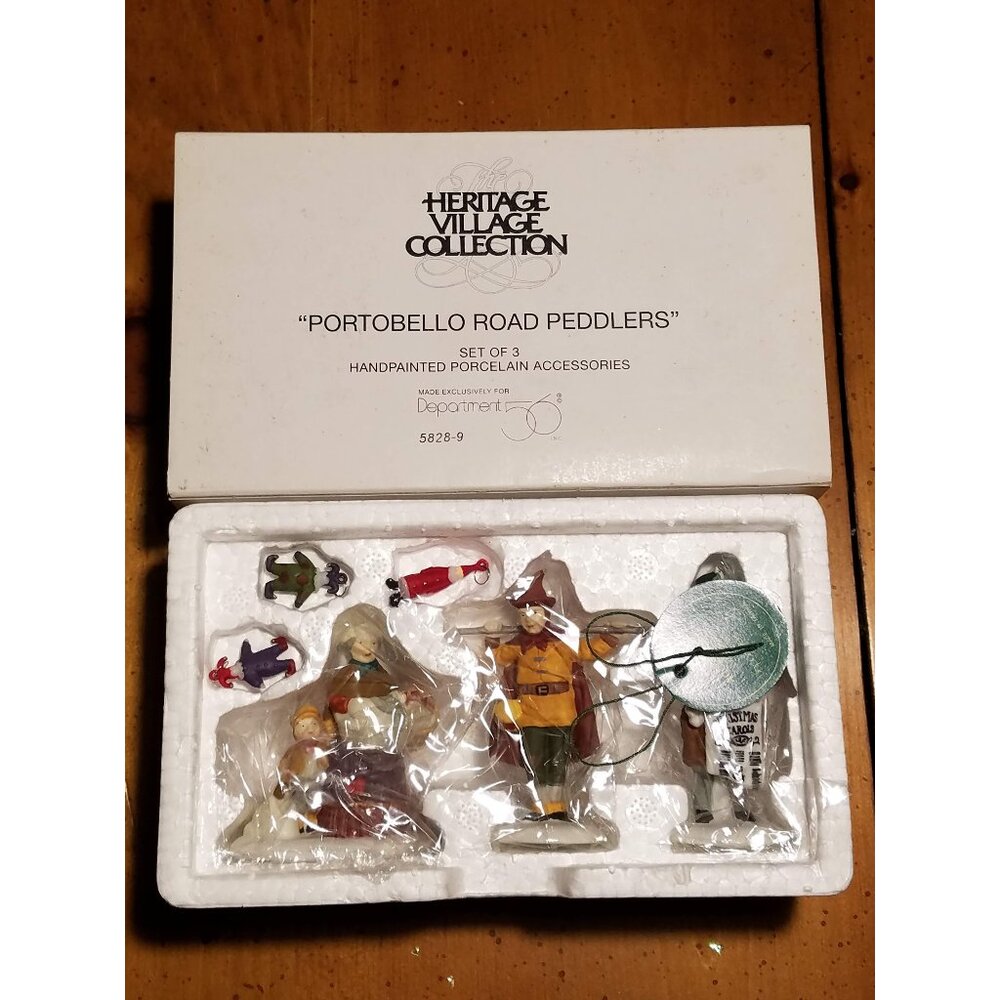"Portobello Road Peddlers" set of 3 #5828-9 Heritage Village Collection -Retired